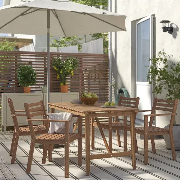 IKEA ASKHOLMEN table and 4 armchairs outdoor