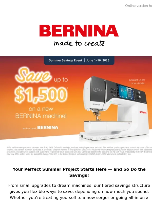 Bernina - How Much Can You Save? Let’s Break It Down