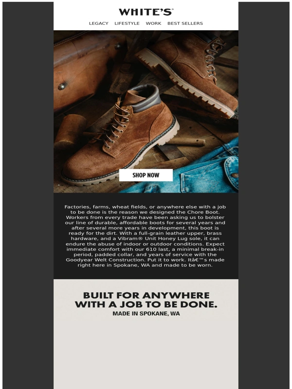 Whites Boots - Ready to Ship: Durable Work Boots for Any Job