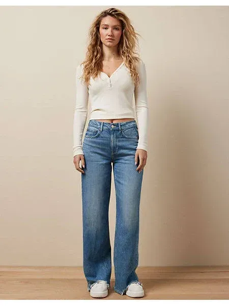 AE Dreamy Drape Super High-Waisted Baggy Wide-Leg Jean