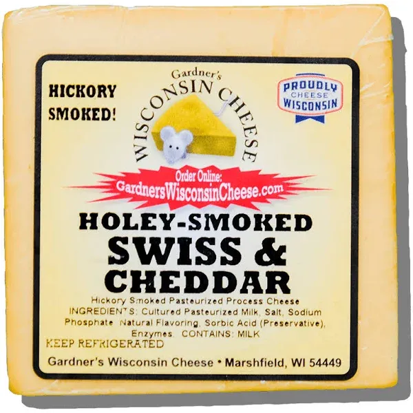 Gardner's Wisconsin Cheese & Sausage Holey-Smoked Swiss & Cheddar 8 Pack