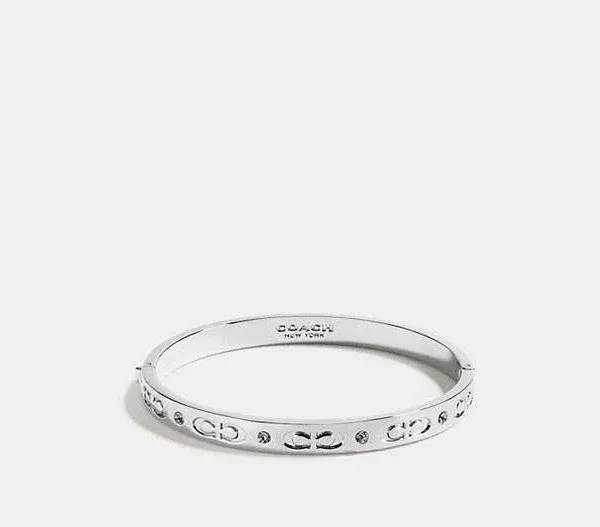 Coach Women's Signature Hinged Bangle