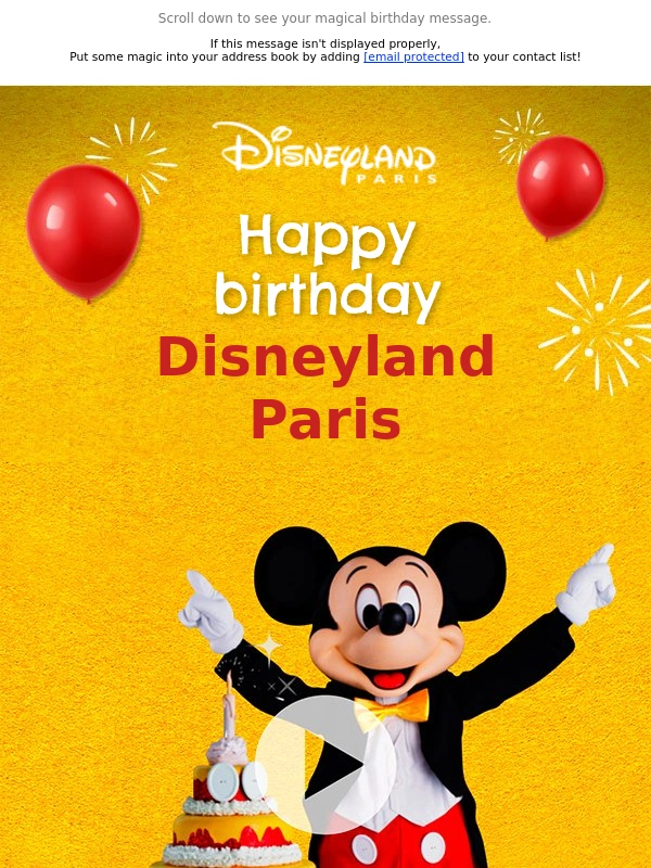 Disneyland Paris - Disneyland Paris,here’s a magical message for your special day