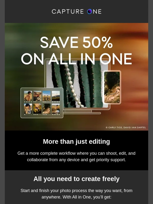 Capture One - Save 50% on our entire store