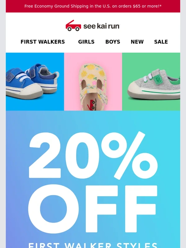 See Kai Run - 20% Off First Walkers — Styles for Growing Feet