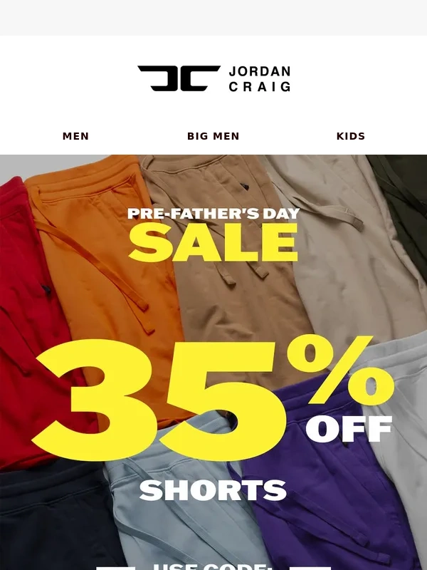 Jordan Craig - Pre-Father's Day Sale: 35% Off Shorts ?