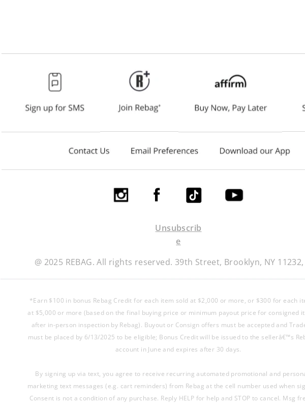 Rebag - Get up to $300 in Bonus Credit