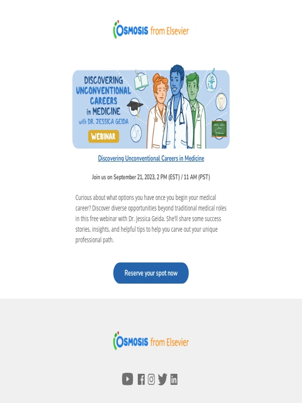 Osmosis - Don't Miss This Free Webinar: Unconventional Careers in Medicine