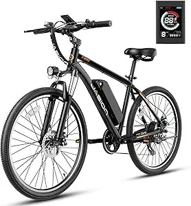 Jasion EB5 Electric Bike for Adults with Peak 500W Brushless Motor, 40Miles 20MPH Commuting Ele…