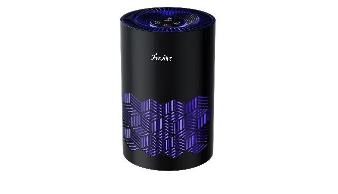 FreAire Air Purifiers for Bedroom, HEPA Air Purifier with RGB Lights Air Purifiers for Pets Dust Smoke Pollen Dander Smell, Portable Air Purifier with Air Filter For Home (Black)