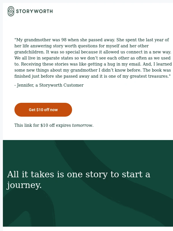 Story Worth - "...it is one of my greatest treasures."