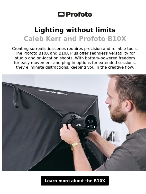 Profoto - Caleb Kerr creates without limits using the B10X