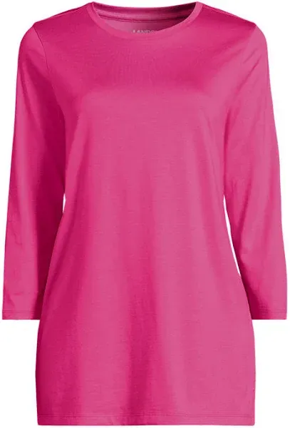 Lands' End Women's 3/4 Sleeve Cotton Supima Tunic