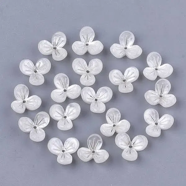 Honeyhandy 3-Petal Flower Linen Bead Caps