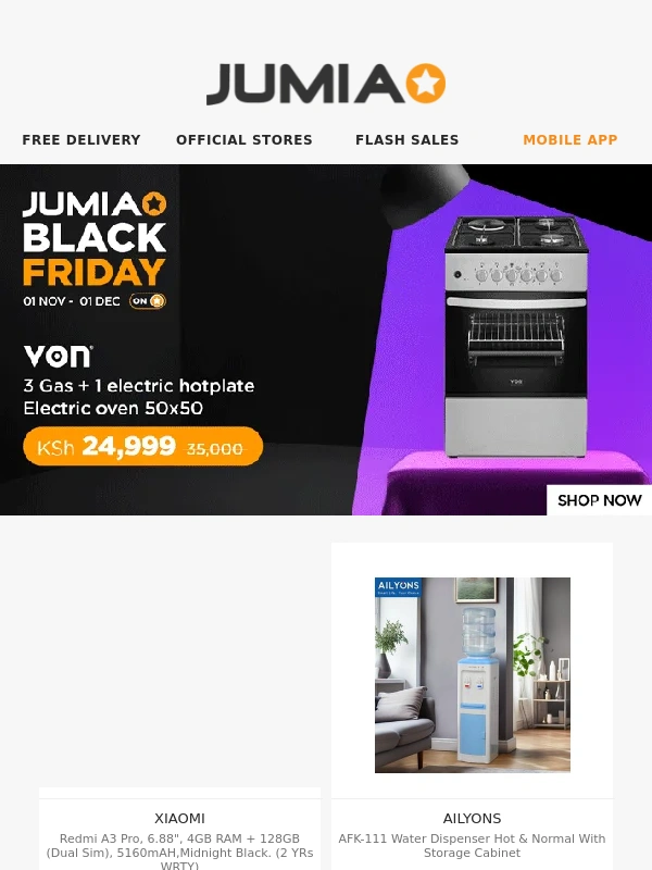 Jumia Kenya - Few hours to go!? We Inject Black Friday deals today at 11:59pm!?