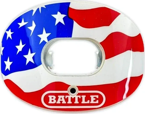 Battle American Flag 2.0 Chrome Oxygen Football Mouthguard