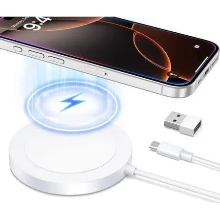 Etepehi Wireless Charger Fast Charging Pad Compatible for iPhone 16/15/14/13 & AirPods