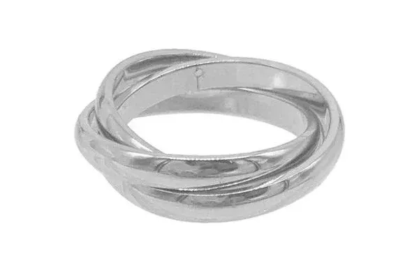 Adornia Women's 14k Gold Plated Stainless Steel Interlocking Ring