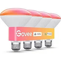 Govee BR30 Smart Light Bulbs, Works with Matter, Alexa and Google Assistant, LED Light Bulb, WiFi RGBWW Color Changing Flood Light Bulbs, Recessed Can Light Bulb, 2.4Ghz only, 850 Lumen, 2 Pack