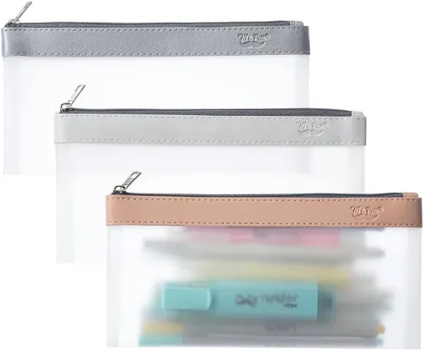 Mr. Pen Clear Pencil Case Pack of 3