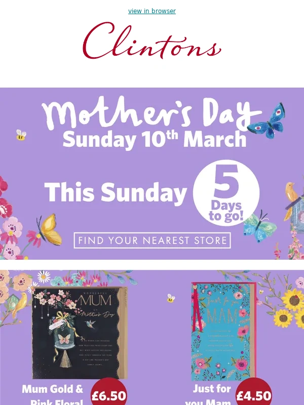 Clintons - ? Mother’s Day – This Sunday! ?