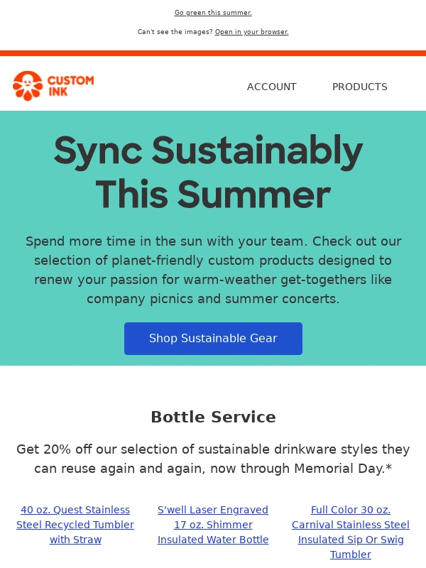 Customink - Sustainable products help your brand grow