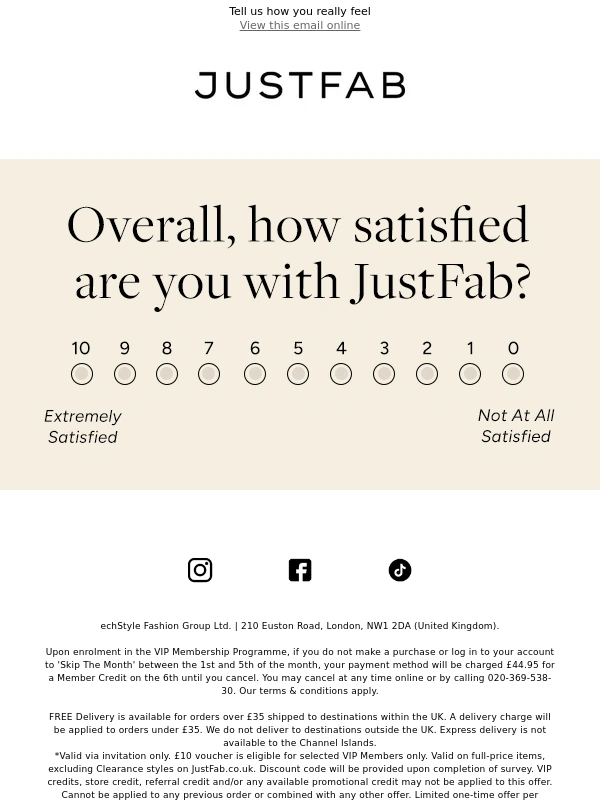 JustFab - We're all ears! How can we improve your experience? ?