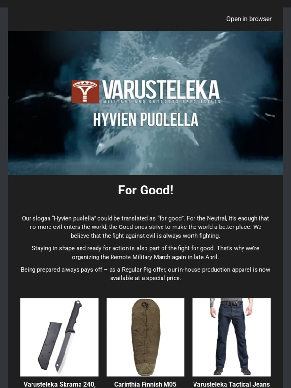 Varusteleka - Good news: The Remote Military March is back & the new wp anorak is here