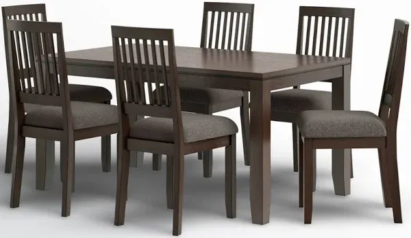 Lark Manor Kittle 7-Piece Solid Wood Dining Set