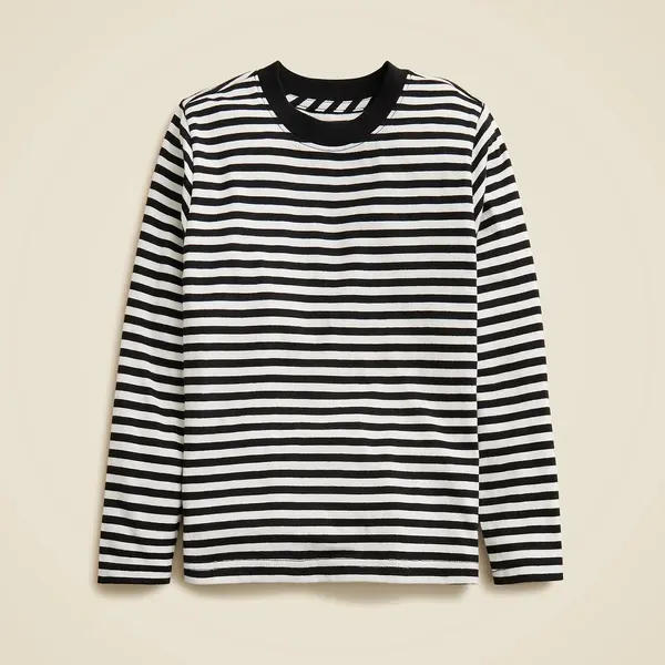 J.Crew Kids Long-Sleeve Striped Tee in Broken-in-Jersey