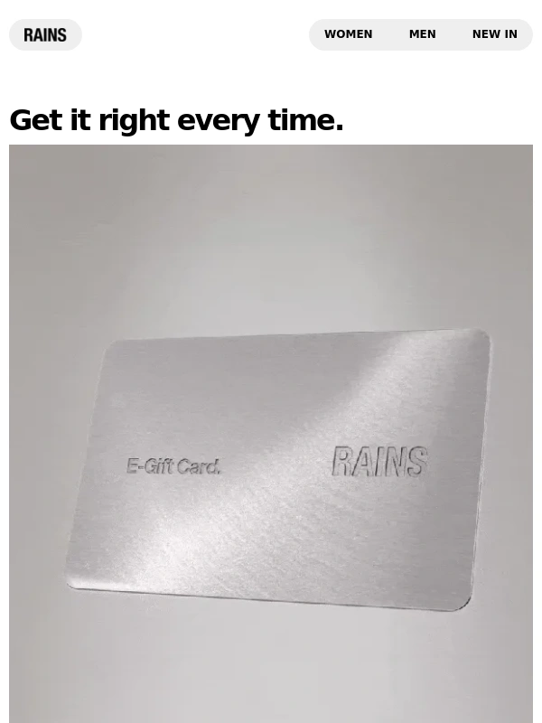 RAINS - Gift shopping? Check this out