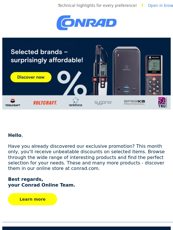 Conrad - ? Selected brands - surprisingly affordable! ?