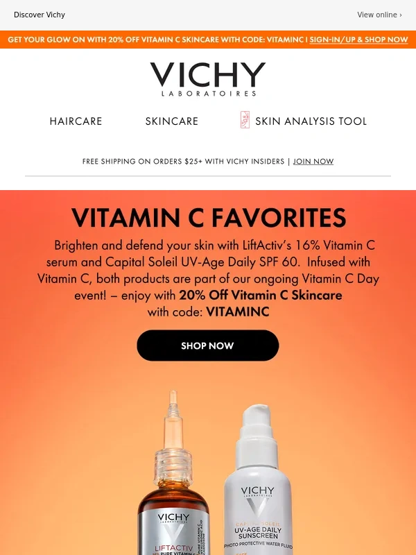 Vichy - Perfect Pair for Radiant,Protected skin + 20% Off