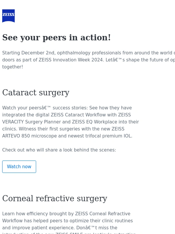 Zeiss - Groundbreaking insights into ophthalmic specialties