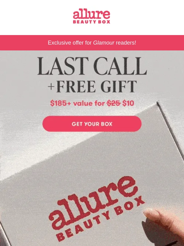 Allure Beauty Box - Only 2 Days Left: This $10 Beauty Box is Worth $185