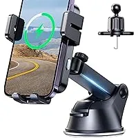 Joyroom JR-ZS219 15W Qi Fast Wireless Car Charger Cell Phone Holder Mount (Windshield / Dashboard / Air Vent, Black)