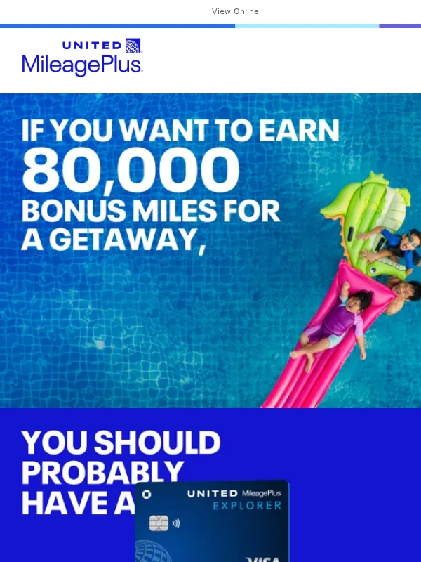 United Airlines - Earn 80,000 bonus miles + NEW benefits + over $400 in annual credits