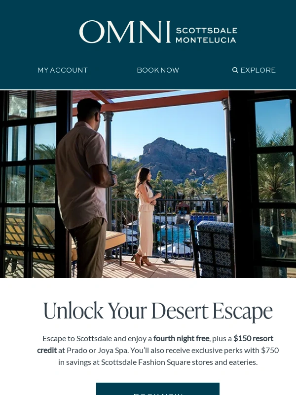 Omni Hotels - Enjoy a Spring Getaway: 4th Night Free + $150 Resort Credit