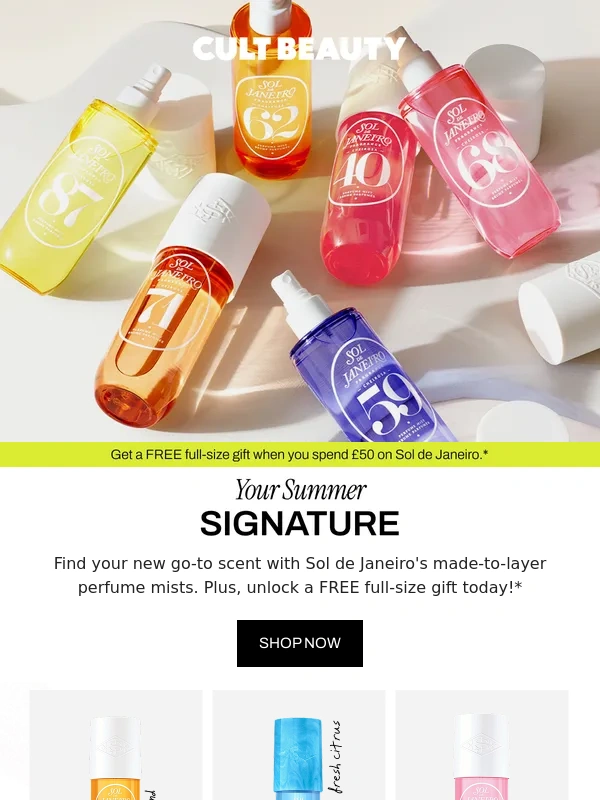 Cult Beauty - Quick! FREE gift from Sol de Janeiro