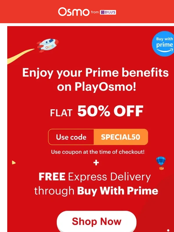 Osmo - Get FLAT 50% Off Coupon + Free Express Delivery!