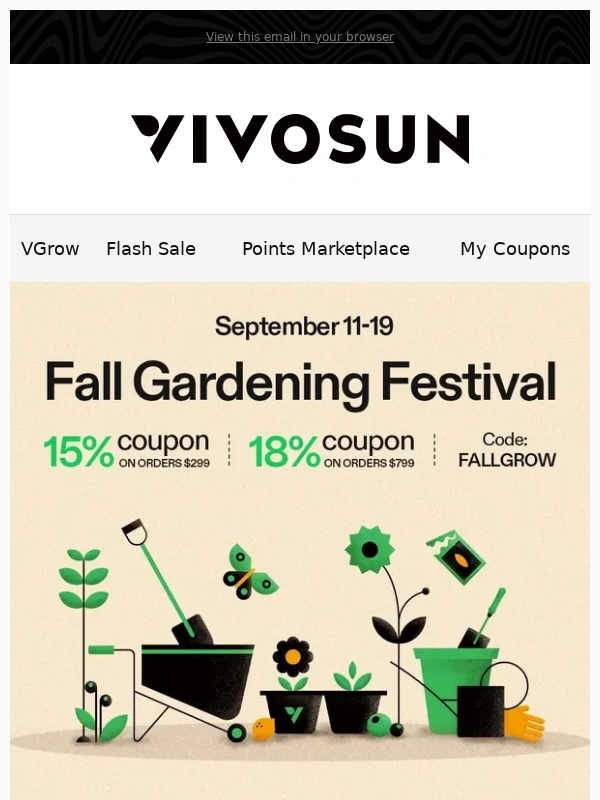 VIVOSUN - ? Grab 18% Off Gardening Tools for Fall