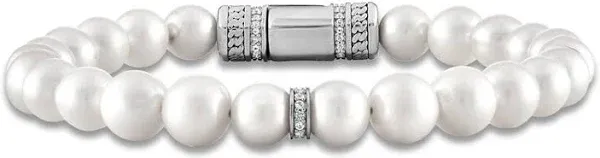 Jared Sterling Silver Freshwater Cultured Pearl Bracelet