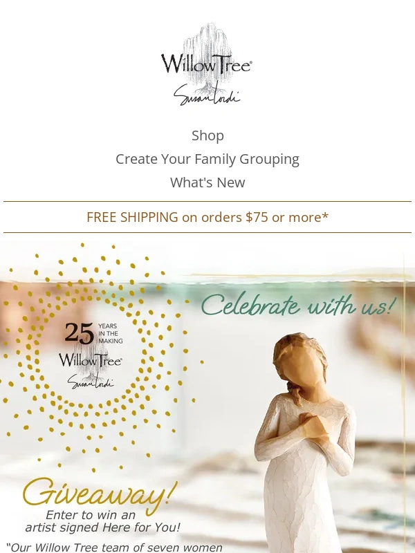 Willow Tree - Thanks for being our customer!