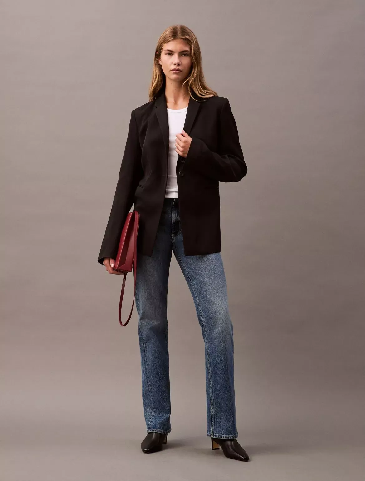 Calvin Klein Women's Tailored Rayon Blazer - Black - 4