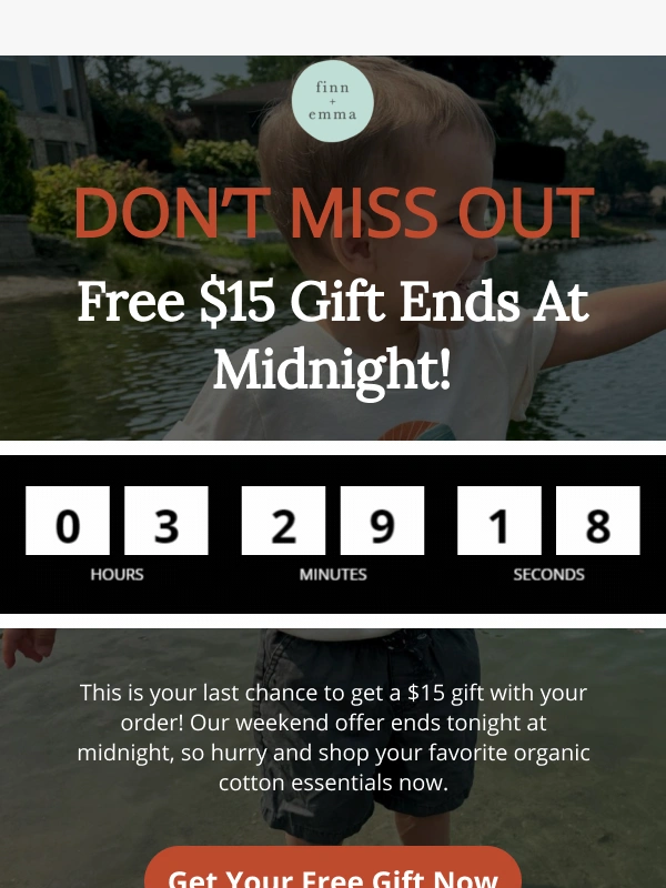 Finn + Emma - ⏰ Last Chance! Free $15 Gift Ends Tonight!
