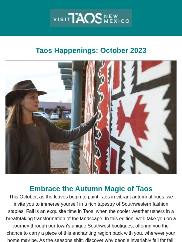 Taos - Taos Happenings: October 2023 ?