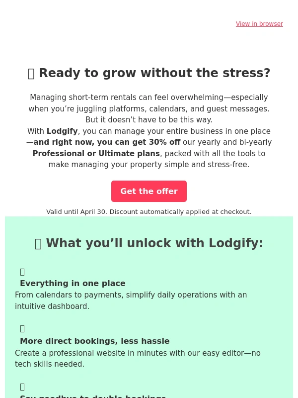 Lodgify - Spring into growth – with 30% off ?