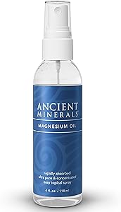 Ancient Minerals - Magnesium Oil Spray, 4fl oz, Pure Genuine Zechstein Magnesium Chloride