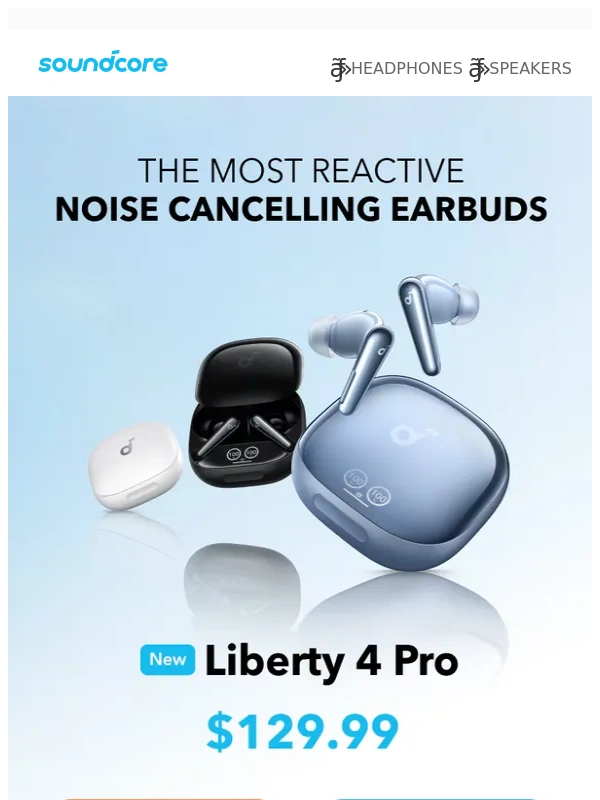 Soundcore - All-New Liberty 4 Pro Earbuds: React to Every Noise as You Go