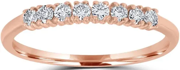 Pompeii3 Women's 14K Rose Gold Stackable Diamond Wedding Ring